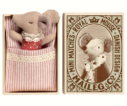 Sleepy-Wakey Baby Mouse in a Matchbox