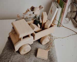 Wooden Truck With Building Blocks