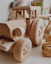 Wooden Tractor With Hay Trailer