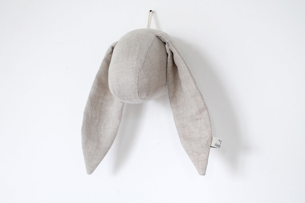 Bunny Wall Head in Natural Linen